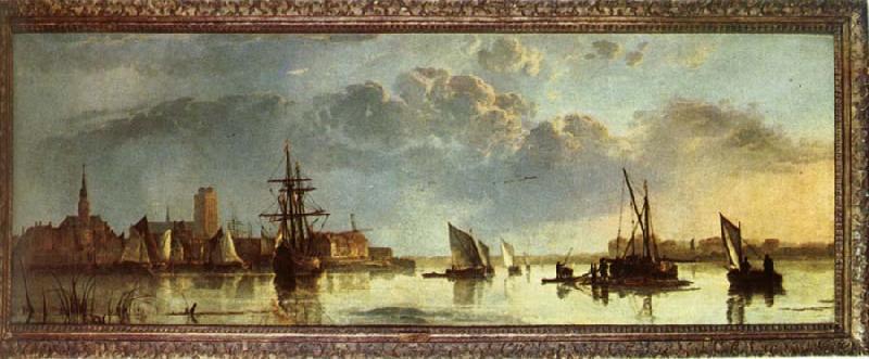 View on the Maas at Dordrecht, Aelbert Cuyp